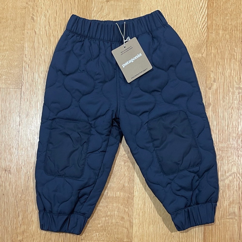 Patagonia Navy Quilted Kids Jogger Pants